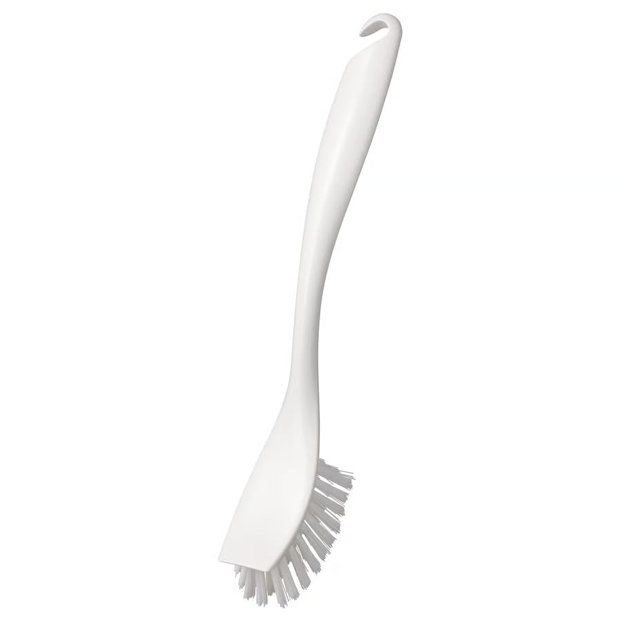 Dish Brush with Scraper Edge – Kitchen Cleaning Brush for Dishes, Pots, Pans & Sink Scrubbing, Non Scratch Cleaning Brush