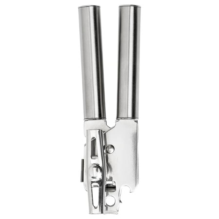 Stainless Steel Can Opener & Bottle Opener – Heavy Duty Manual Kitchen Can Opener Tool – Rust Resistant 2-in-1 Can Opener for Easy Opening of Cans & Bottles – Durable Kitchen Essential