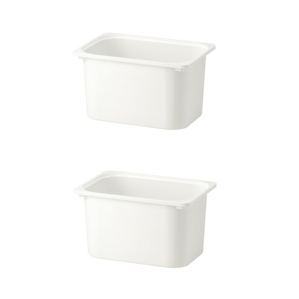 2x Storage Box – White 16 ½x11 ¾x9 | Durable Plastic Bin for Cube Shelves, Toy Organizer, Closet & Room Storage
