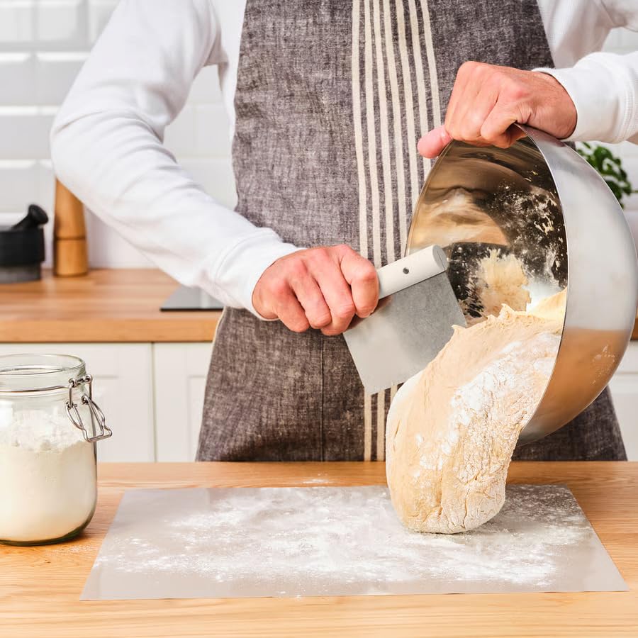 Dough Cutter for Baking – Stainless Steel Bench Scraper for Bread, Pizza Dough Divider, Pastry Cutter & Kitchen Baking Tool