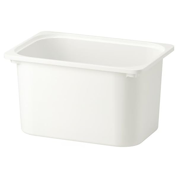 Trofast Storage Box – White 16 ½x11 ¾x9 | Durable Plastic Bin for Cube Shelves, Toy Organizer, Closet & Room Storage Basket