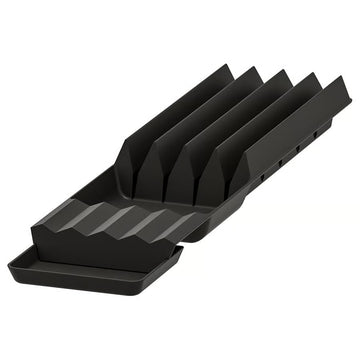 Knife Drawer Organizer Tray 4x20 Inch – Kitchen Knife Storage Rack Insert, Blade Protector Holder, Drawer Knife Organizer, Anthracite