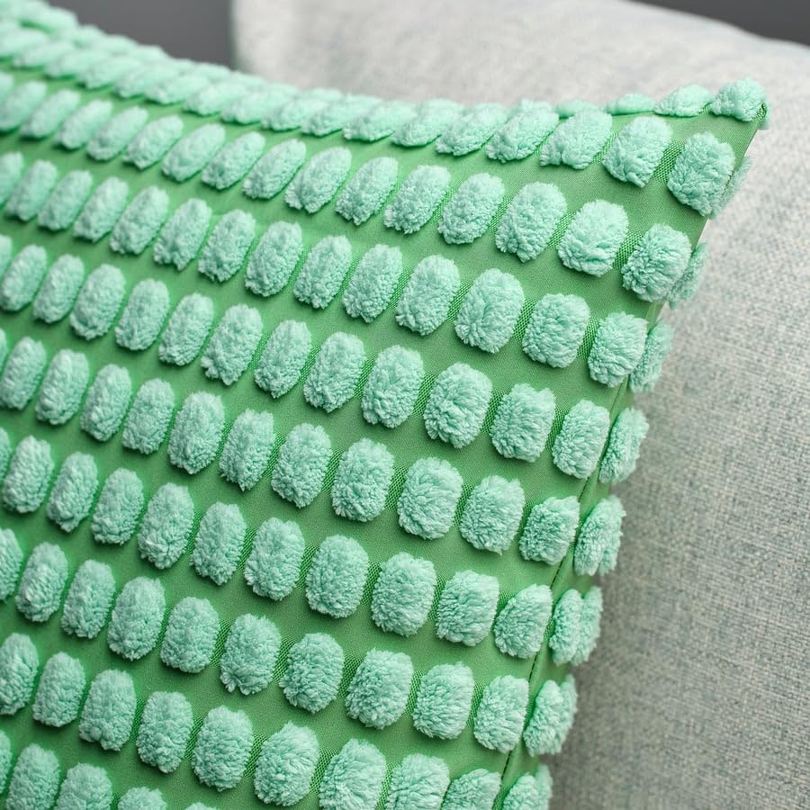 SVARTPOPPEL Cushion Cover 20x20 Inch – Light Green Decorative Pillow Case for Sofa, Couch, Bedroom & Living Room Décor