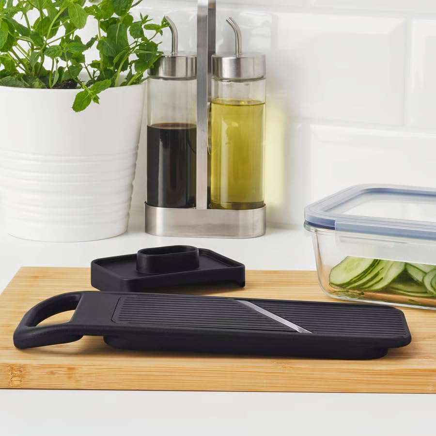 Mandoline Slicer Black – Adjustable Vegetable Cutter & Kitchen Food Slicer for Fast Meal Prep