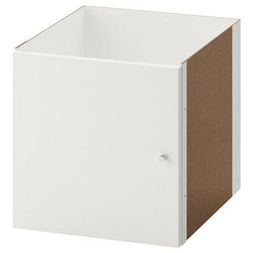 KALLAX Insert with Door White 13x13 | Cube Storage Shelf Organizer Cabinet Door | Compatible with Kallax & Expedit Units
