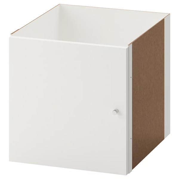 KALLAX Insert with Door White 13x13 | Cube Storage Shelf Organizer Cabinet Door | Compatible with Kallax & Expedit Units