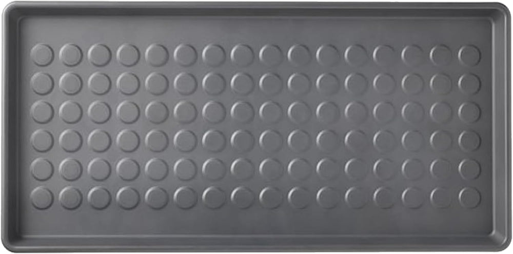 Heavy Duty Floor Protection Tray - Weather Resistant Plastic Utility Shoe Mat for Indoor and Outdoor Use in All Seasons, Muddy Tray, Black 29x15x1 INCH