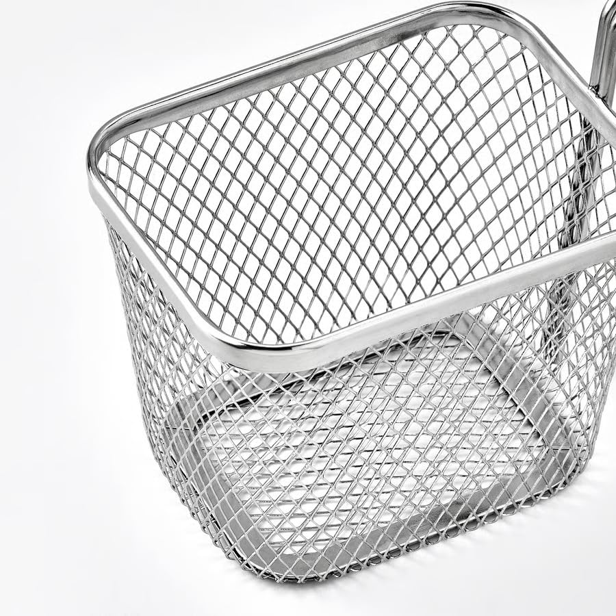 Stainless Steel Serving Basket – Heavy Duty BBQ & Food Serving Tray – Durable Snack Basket for Fries, Grilled Food & Street Food – Kitchen & Party Serving Basket