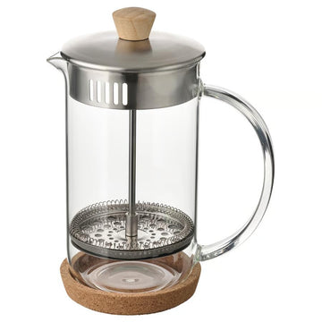 French Press Coffee Maker 34 oz – Glass Coffee Press with Stainless Steel Filter, Heat Resistant Borosilicate Coffee Maker for Ground Coffee,Style Coffee Brewer, Clear Coffee Plunger