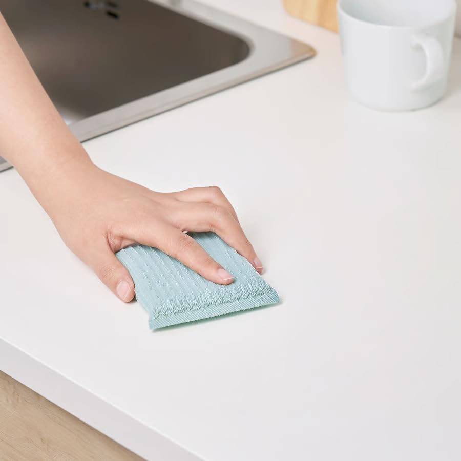 Heavy Duty Scrubbing Pads – Non Scratch Scourer for Pots, Pans & Dishes | Kitchen Cleaning Sponges for Grease Removal (Green/Blue/Yellow)