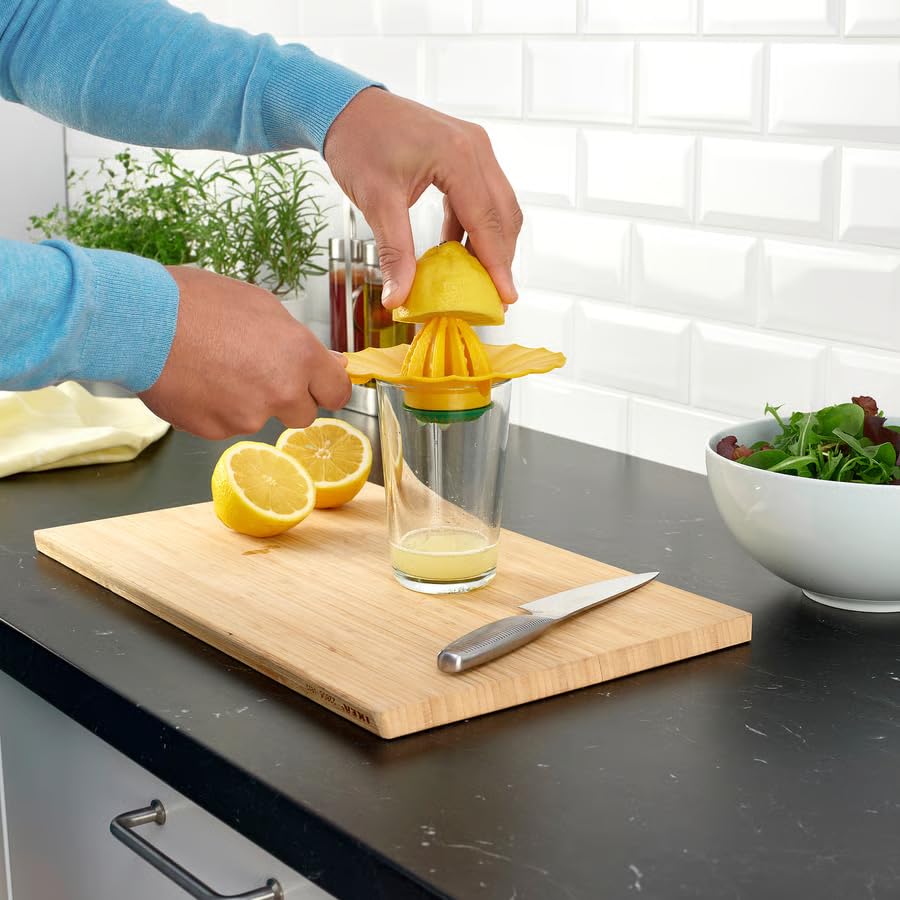 Lemon Squeezer Manual Citrus Juicer 6 Inch – Hand Press Lime & Lemon Juicer Tool for Fresh Juice | Durable Kitchen Fruit Press for Cooking & Drinks (Yellow/Green)