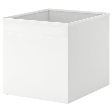 DRÖNA White Fabric Storage Box – Collapsible Cube Organizer Bin 13x15x13 for Shelving Units, Toys, Clothes, Home Storage