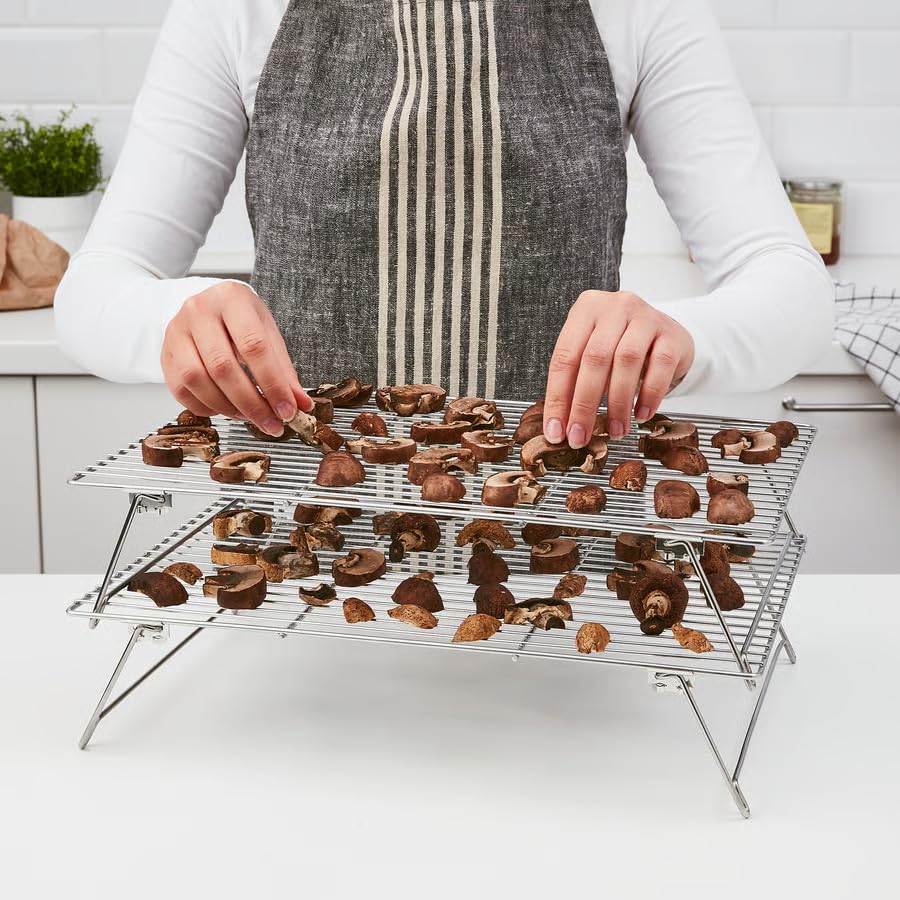 Cooling Rack for Baking – Nonstick Wire Baking Rack for Cookies, Cakes, Bread & Roasting, Foldable Oven Cooling Rack 15x11 Inch