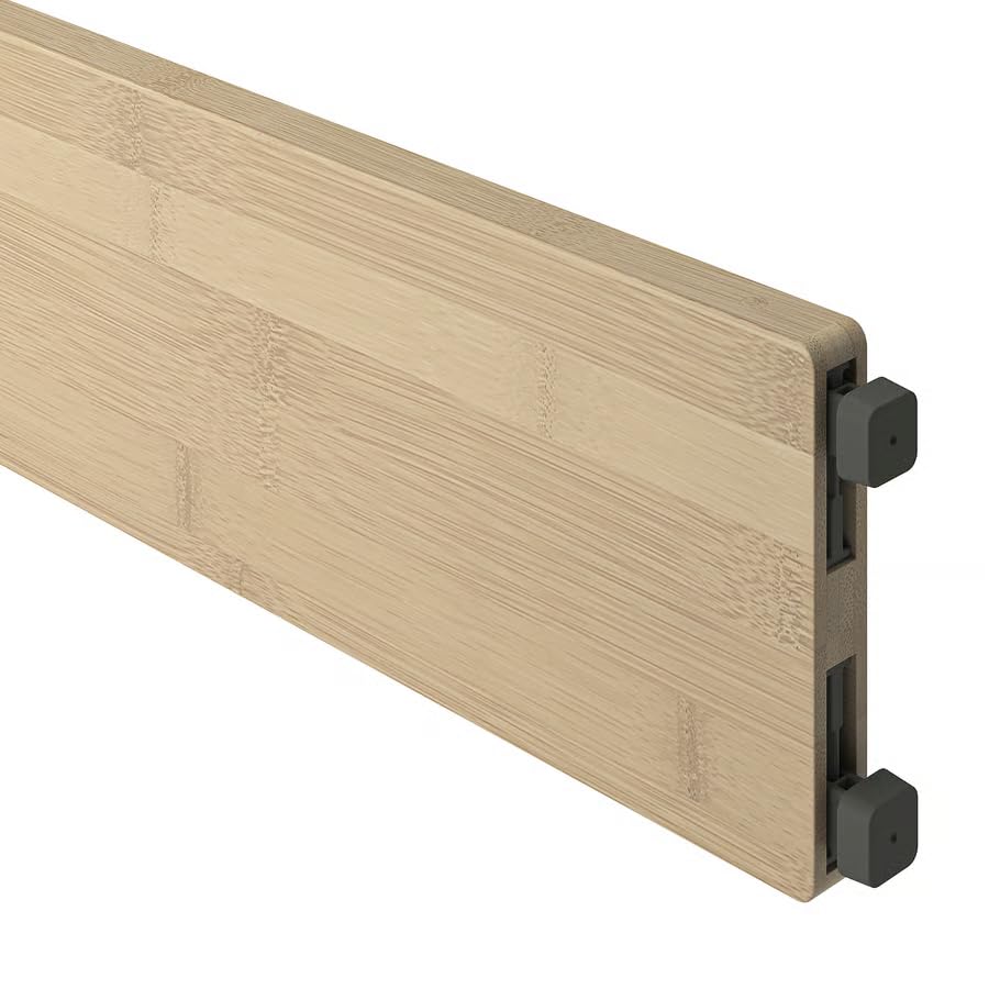 Adjustable Bamboo Drawer Dividers Expandable Kitchen Drawer Organizer, Wooden Drawer Separator Inserts for Utensils, Cutlery, Kitchen Tools & Office Storage, Non-Slip Expandable Divider System