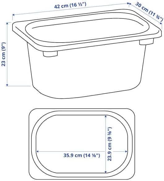 White Storage Box, 16 ½ x 11 ¾ x 9 Inches – Large, Durable Organizer for Home and Office