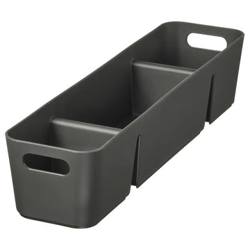 Anthracite Storage Box, Slim Drawer Organizer 19.75x5 Inch, Narrow Storage Container for Kitchen, Bathroom, Under Sink & Cabinet Organization, Space-Saving Home Organizer