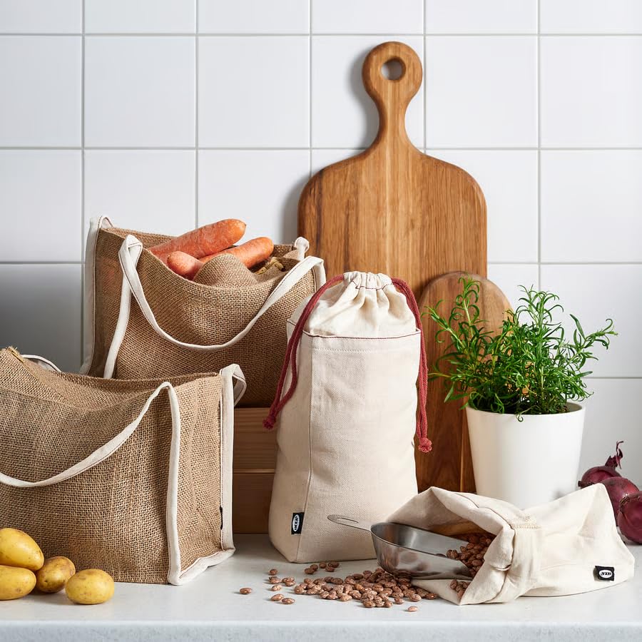 Storage Bags for Fruits & Vegetables (Pack of 2) – 9.5 Qt Breathable Potato &Vegetable Storage Bags, Durable Kitchen Pantry Organizer for Longer Freshness & Food Storage