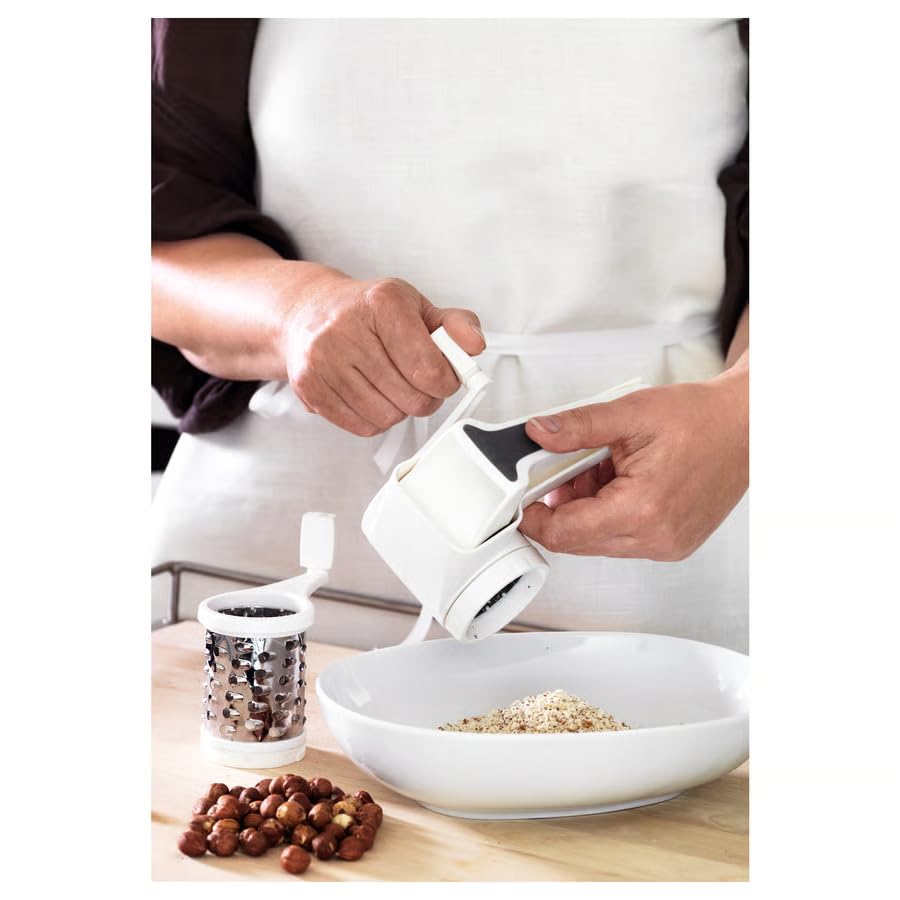 Rotary Cheese Grater Set of 2 – Hand Crank Cheese Grater for Parmesan, Vegetables & Nuts, Manual Kitchen Grater with Easy Grip Handle