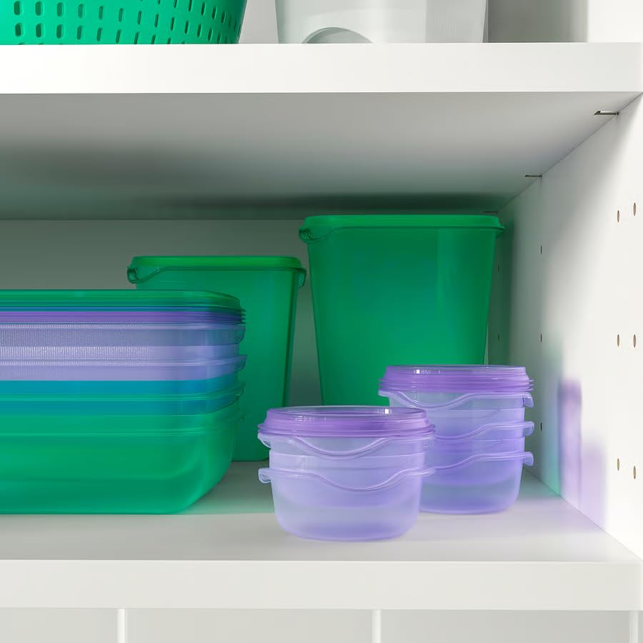 Mini Food Storage Containers with Lids 2 oz, Small BPA-Free Reusable Snack Containers, Leak Resistant Portion Control Containers for Sauces, Dressings, Dips, Meal Prep, Travel & Lunch Box