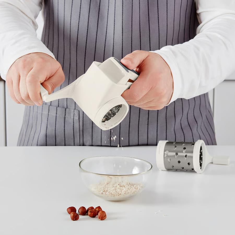 Rotary Cheese Grater Set of 2 – Hand Crank Cheese Grater for Parmesan, Vegetables & Nuts, Manual Kitchen Grater with Easy Grip Handle
