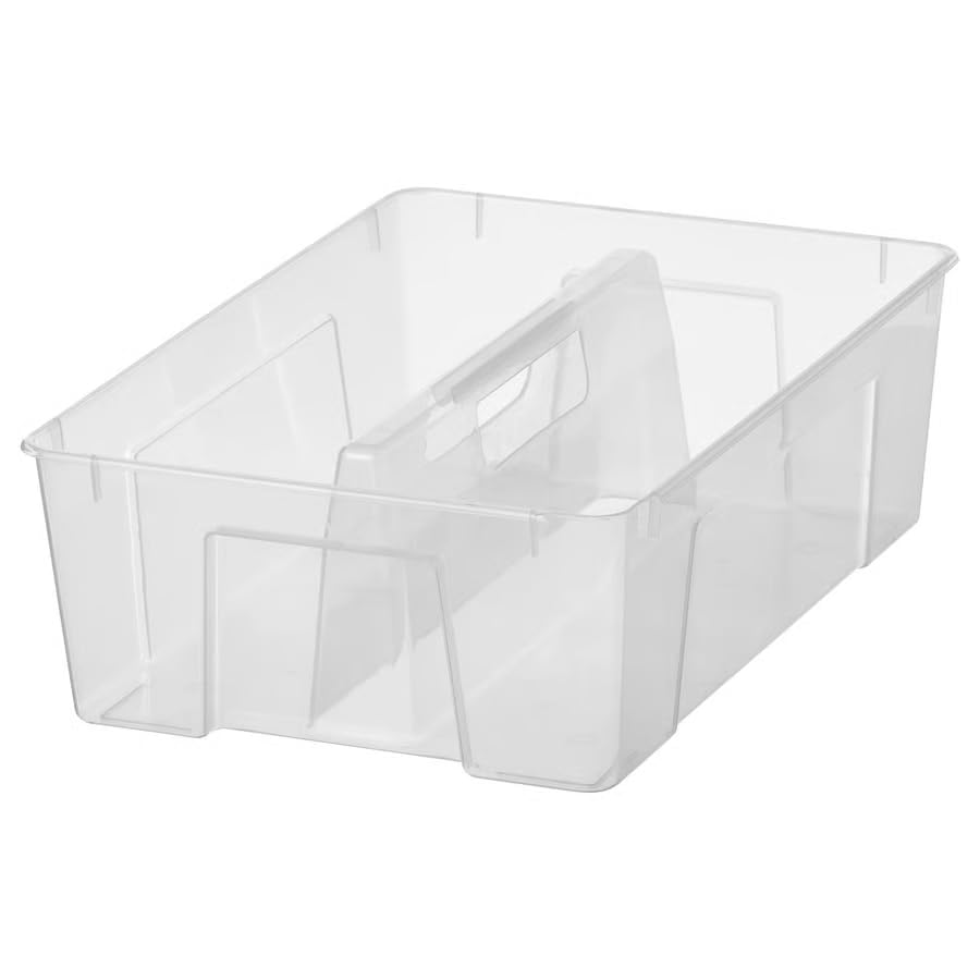 Clear Storage Insert with Handle,Organizer for 3 & 6 Gallon Box, Plastic Storage Organizer for Home, Closet, Kitchen & Bathroom Organization, Storage Container