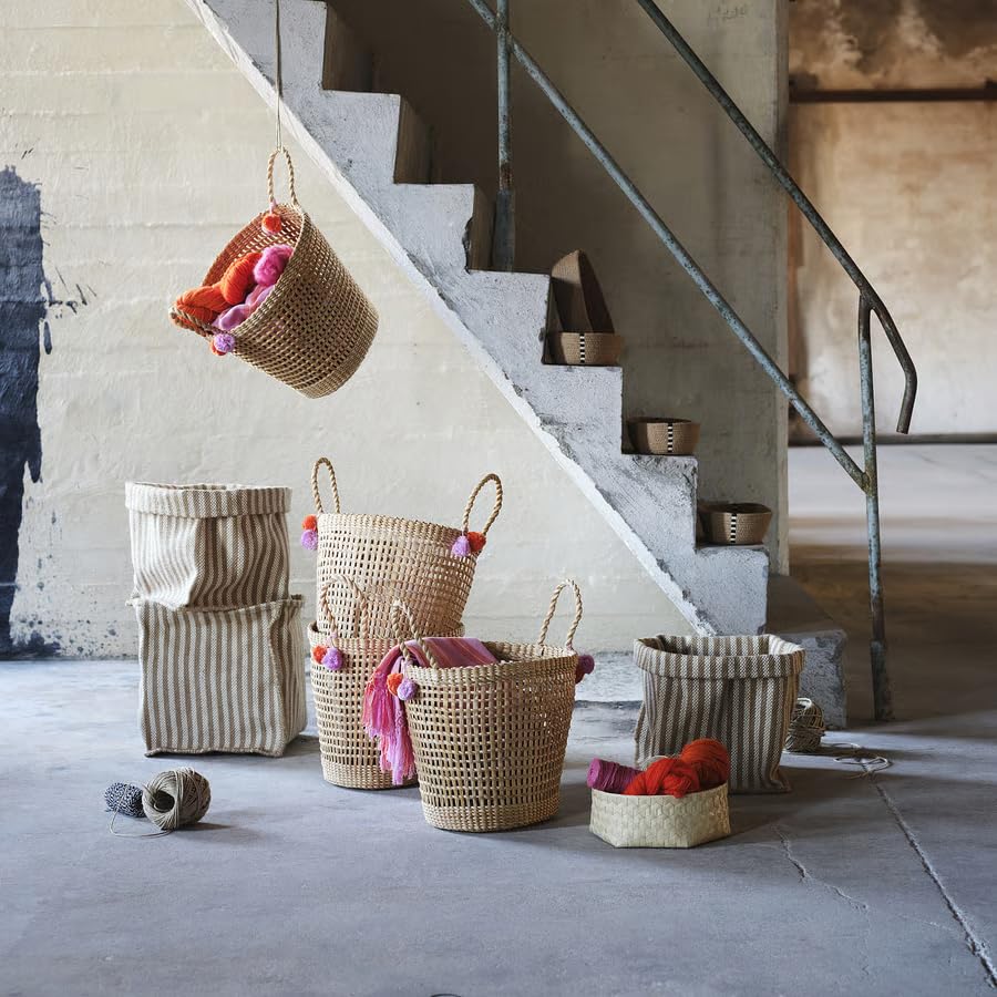 Storage Basket – Large Beige Woven Organizer Bin for Blankets, Laundry & Toys, Eco-Friendly Boho Decorative Basket for Living Room, Bedroom & Closet, 11.75 x 11.75 x 13.75 Inch