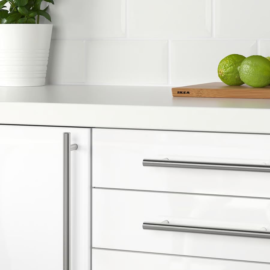 Stainless Steel Cabinet Handles 15 15/16 Inch, Brushed Metal Kitchen Drawer Pulls, Modern Cabinet Hardware Handles for Kitchen Cabinets, Cupboard, Dresser & Furniture, Pack of 2