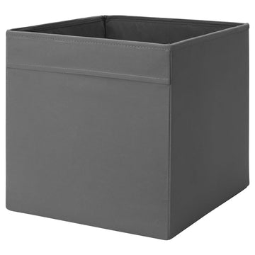 DRÖNA Box Dark Gray Fabric Storage Box – Collapsible Cube Organizer Bin 13x15x13" for Shelving Units, Toys, Clothes, Home Storage