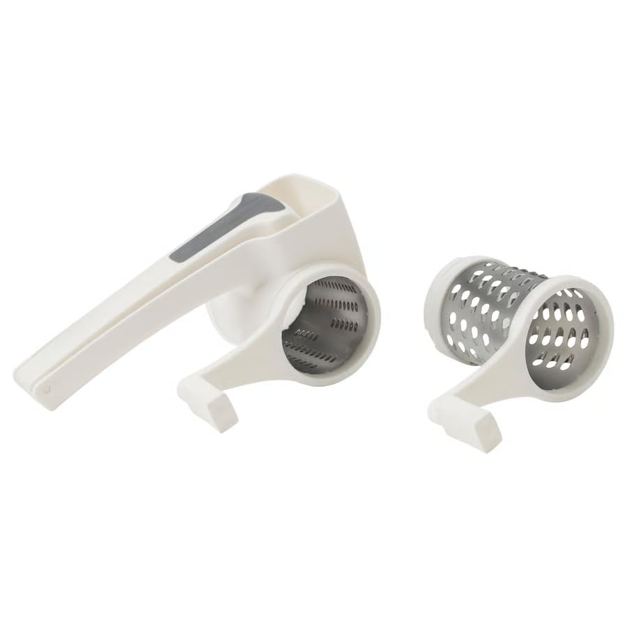 Rotary Cheese Grater Set of 2 – Hand Crank Cheese Grater for Parmesan, Vegetables & Nuts, Manual Kitchen Grater with Easy Grip Handle