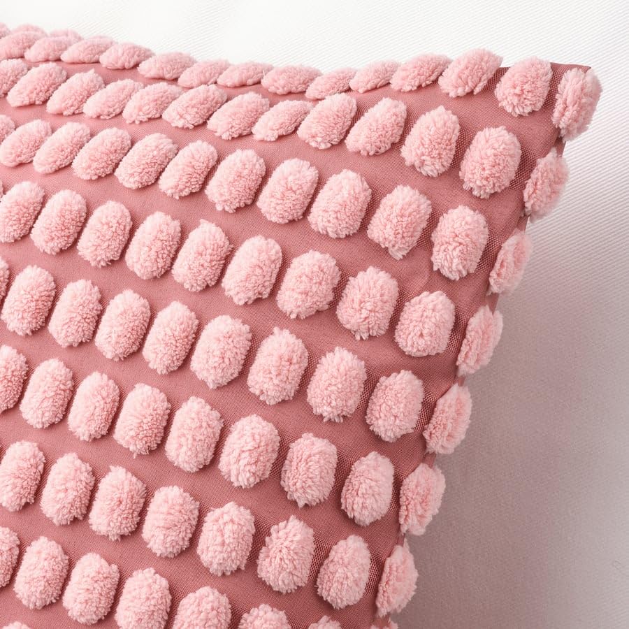 SVARTPOPPEL Cushion Cover 20x20 Inch – Light Pink Decorative Pillow Case for Sofa, Couch, Bedroom & Living Room Décor