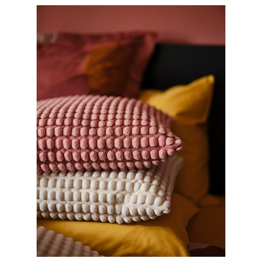 SVARTPOPPEL Cushion Cover 20x20 Inch – Light Pink Decorative Pillow Case for Sofa, Couch, Bedroom & Living Room Décor