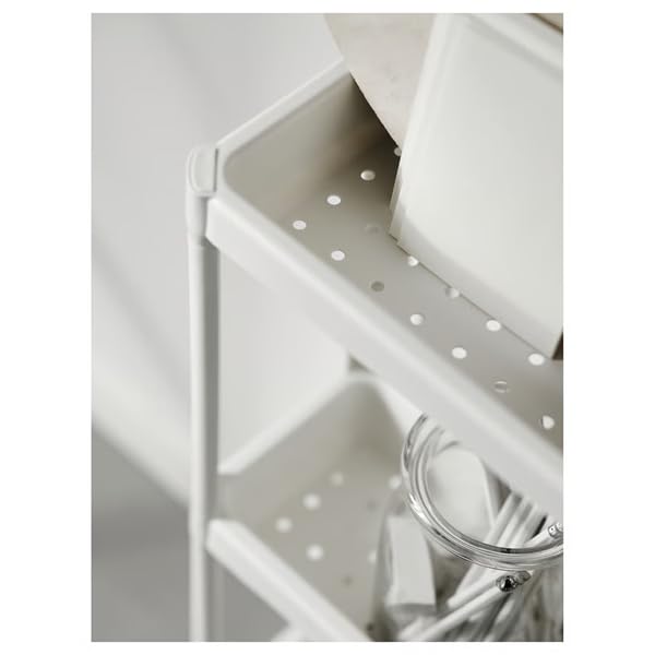 4 Tier Bathroom Shelf Unit 39.5" Tall Storage Rack – Plastic Shower Storage Organizer with Drain Holes, Tool-Free Assembly Bathroom Shelving for Shampoo, Soap & Toiletries, Space Saving Corner Shelf