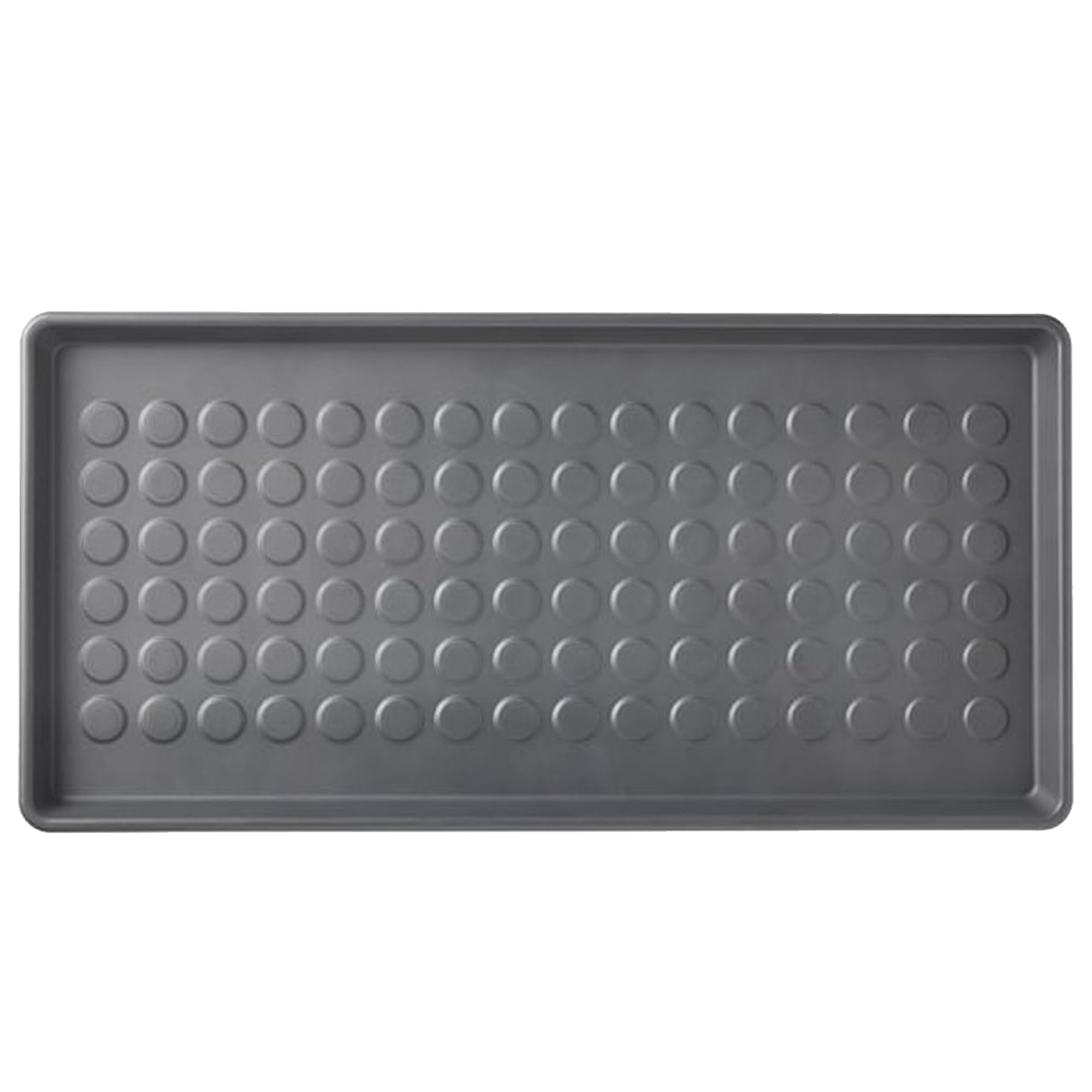 Heavy Duty Floor Protection Boot Tray - Water Resistant Plastic Utility Shoe Mat for Indoor and Outdoor Use in All Seasons, Muddy Grey 71x35x3 CM (1 Pack)