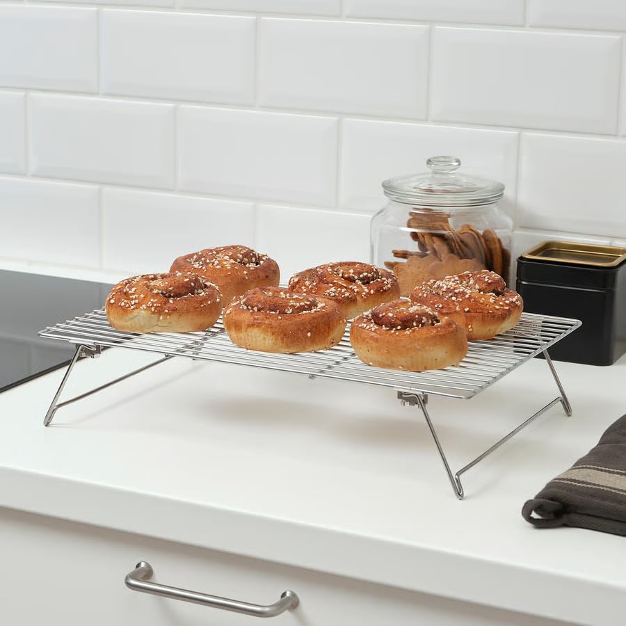Cooling Rack for Baking – Nonstick Wire Baking Rack for Cookies, Cakes, Bread & Roasting, Foldable Oven Cooling Rack 15x11 Inch