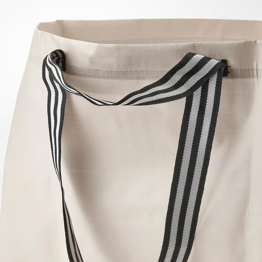 Large Reusable Shopping Bag Light Beige – Extra Capacity Grocery Tote 2401 oz, Durable Eco-Friendly Carry Bag with Handles, Laundry, Travel & Everyday Use 22.5 x 14.5 x 15.25 Inch