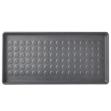 Heavy Duty Floor Protection Boot Tray - Water Resistant Plastic Utility Shoe Mat for Indoor and Outdoor Use in All Seasons, Muddy Grey 71x35x3 CM (1 Pack)