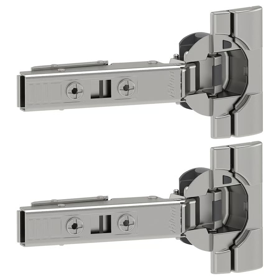 Pack of 2 – 110° Soft Close Cabinet Hinge – Heavy Duty Kitchen Door Hinge – Silent Slow Closing Concealed Furniture Hinge for Kitchen Cabinets, Wardrobes & Cupboards – Durable Adjustable Cabinet Hinge
