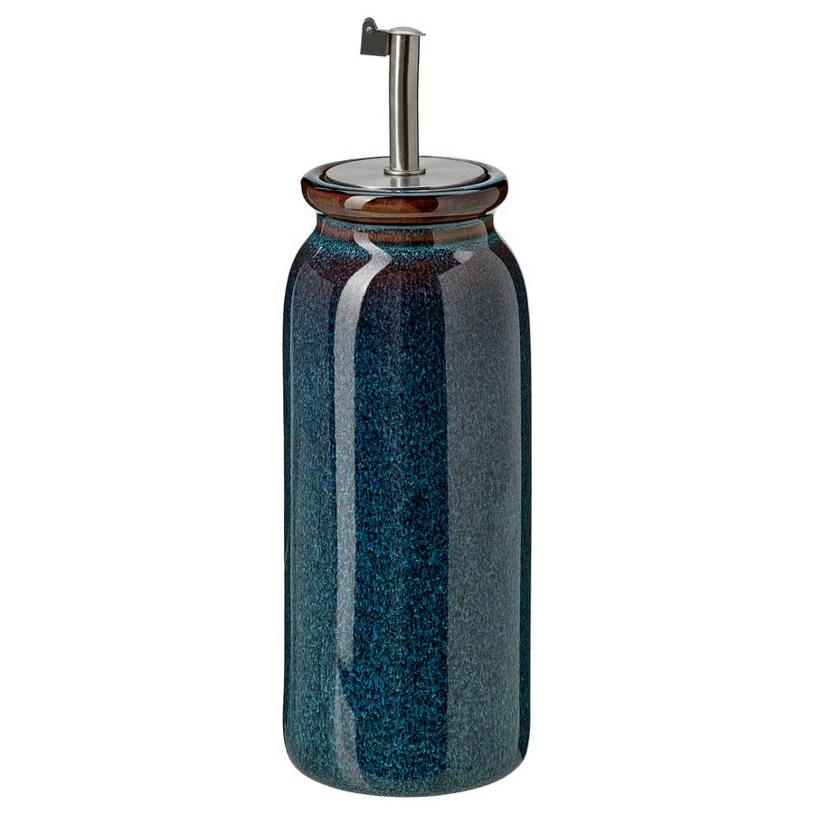 Oil and Vinegar Dispenser Bottle – Stoneware Olive Oil Cruet for Kitchen Countertop, Salad Dressing & Dining Table Decor