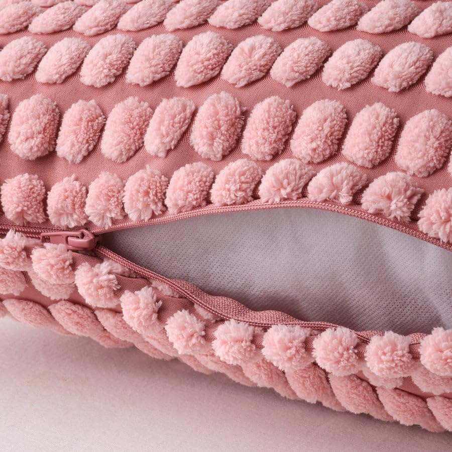 SVARTPOPPEL Cushion Cover 20x20 Inch – Light Pink Decorative Pillow Case for Sofa, Couch, Bedroom & Living Room Décor