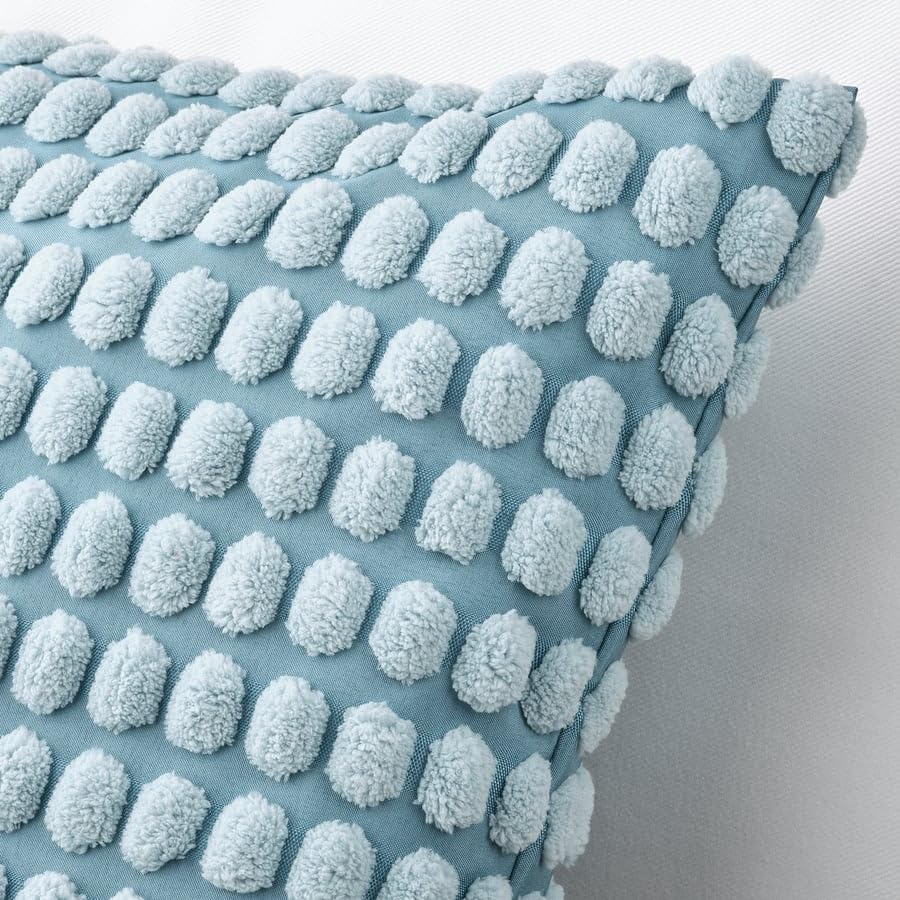 SVARTPOPPEL Cushion Cover 20x20 Inch – Pale Blue Decorative Pillow Case for Sofa, Couch, Bedroom & Living Room Décor