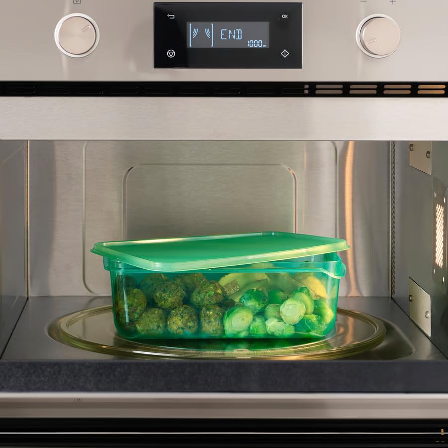 Food Storage Containers with Lids Set of 17, BPA-Free Reusable Plastic Food Containers, Meal Prep Lunch Containers, Kitchen Pantry Organization & Leftover Storage, Green