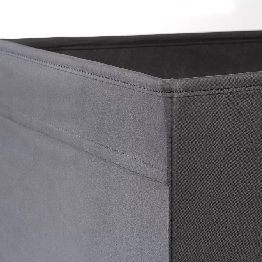 DRÖNA Box Dark Gray Fabric Storage Box – Collapsible Cube Organizer Bin 13x15x13" for Shelving Units, Toys, Clothes, Home Storage