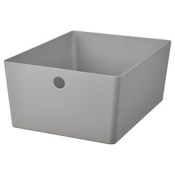 New KUGGIS Storage Box Light Gray – 10 ¼x13 ¾x6 | Stackable Organizer for Papers, Magazines, Gadgets & Hobby Items | Fits BESTÅ Units | Durable Recycled Plastic