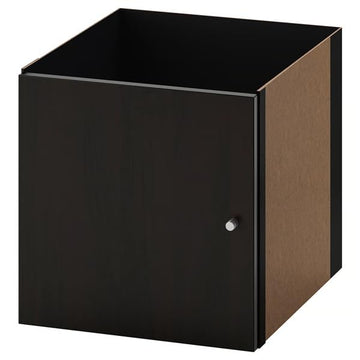 Insert with Door black-brown13x13 inches | Cube Storage Shelf Organizer Cabinet Door | Compatible with Kallax & Expedit Units