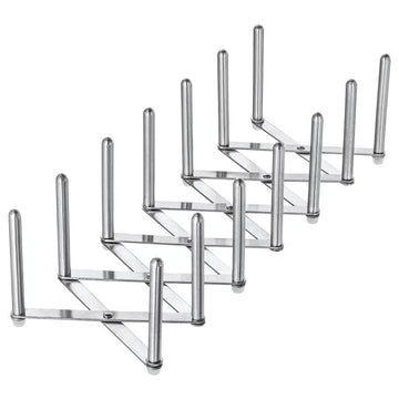 Pot Lid Organizer Stainless Steel, Adjustable Kitchen Lid Holder Rack, Pot Lid Storage Organizer for Cabinet, Drawer & Countertop, Space Saving Kitchen Organizer for Lids & Cookware