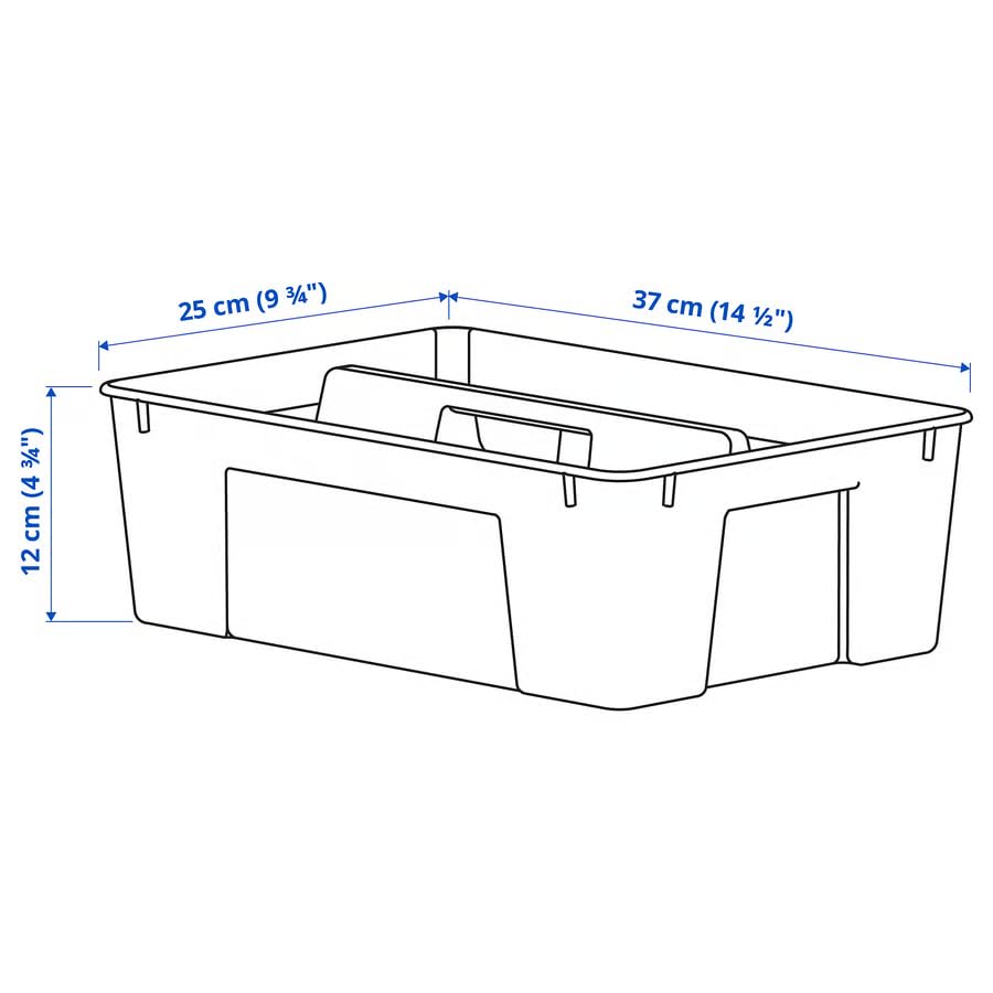 Clear Storage Insert with Handle,Organizer for 3 & 6 Gallon Box, Plastic Storage Organizer for Home, Closet, Kitchen & Bathroom Organization, Storage Container