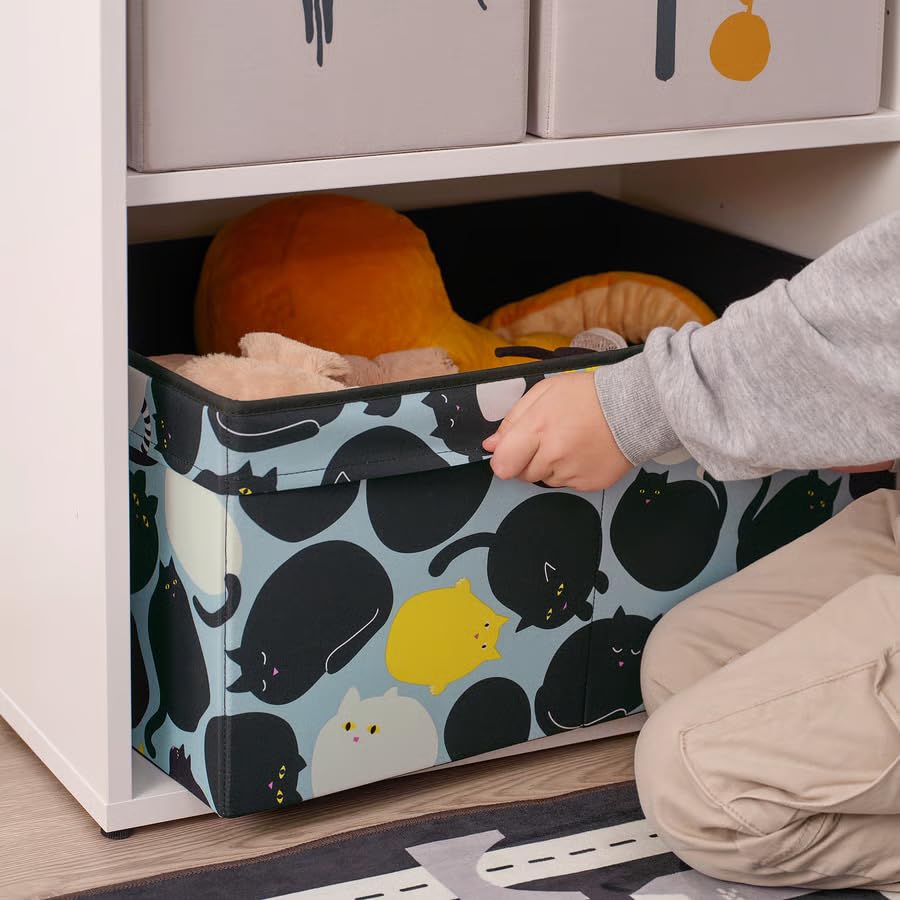 Black Blue Storage Box, Large Storage Container 20.75x14.5x10.25 Inch, Durable Multi-Purpose Organizer for Home, Garage, Closet & Office