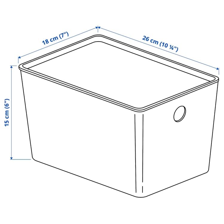 KUGGIS Storage Box with Lid White – 7x10 ¼x6 | Stackable Organizer for Papers, Magazines, Gadgets & Hobby Items | Fits BESTÅ Units | Durable Recycled Plastic