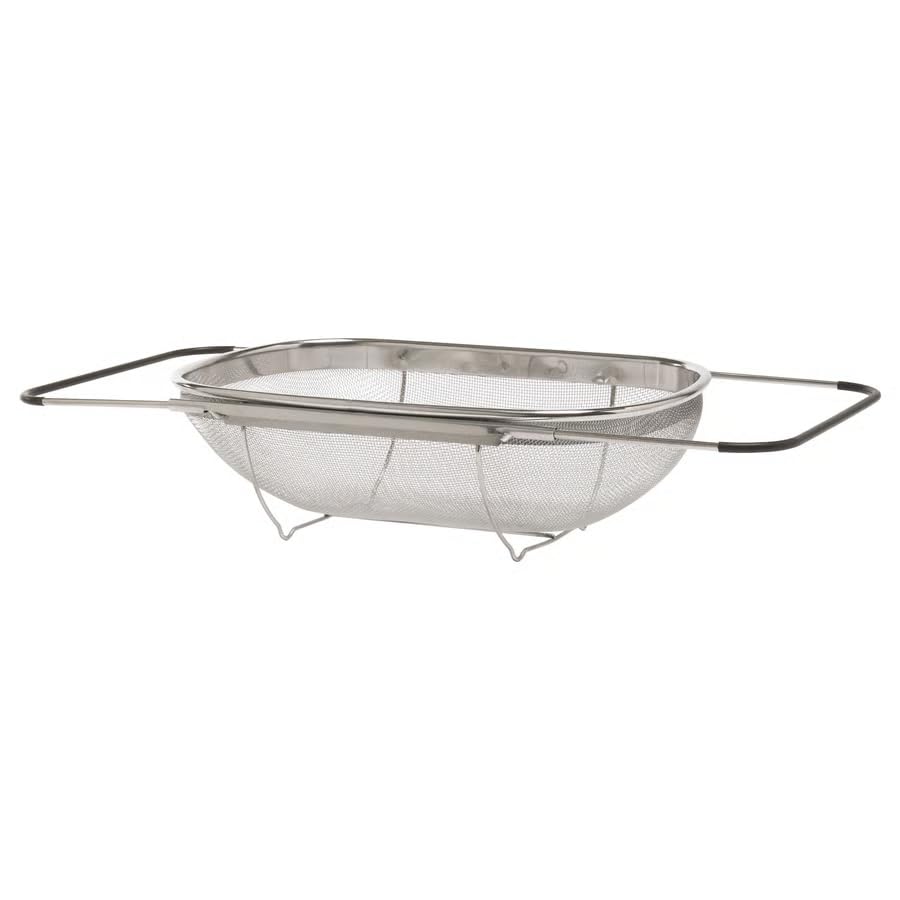 Stainless Steel Colander with Handles – Over Sink Strainer for Pasta, Vegetables & Fruits, Large Kitchen Drainer Basket 13x9 Inch