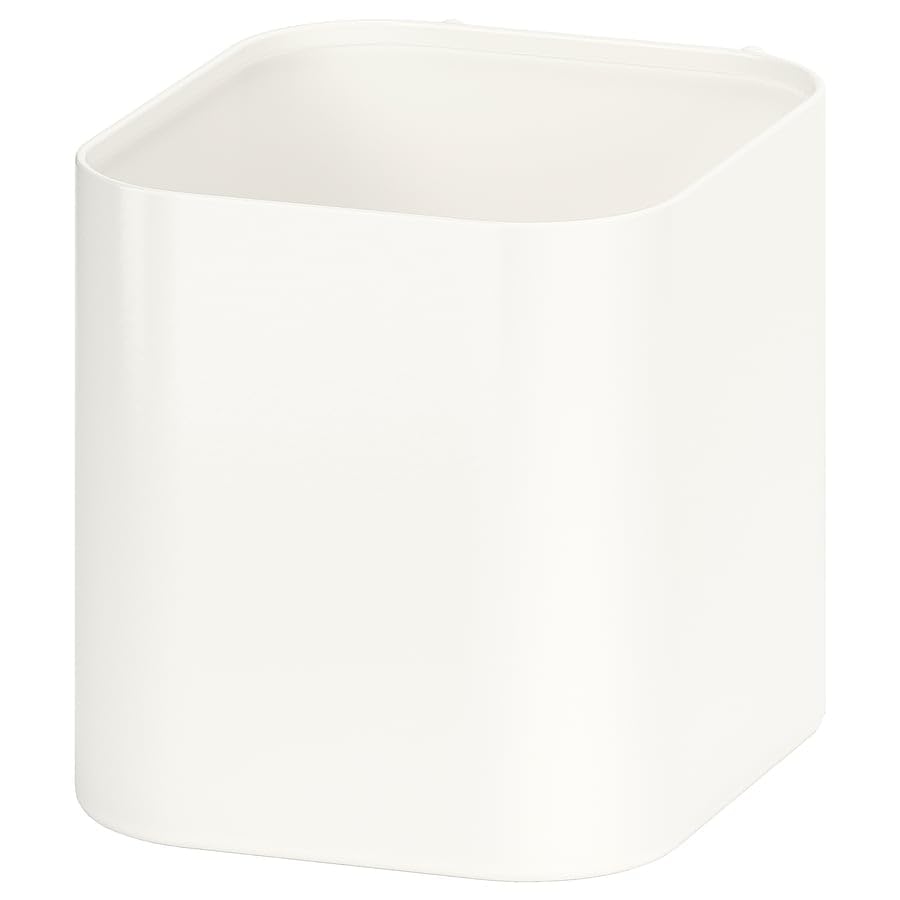 SKÅDIS Container – White Plastic Organizer for Pegboard Storage, Home Office & Craft Supplies